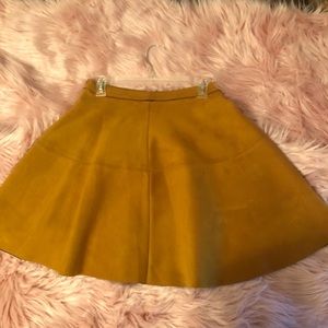 Faux suede mini skirt